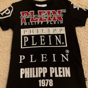 SALE: Kids Phillip Plein T-shirt! Like new … front & back crystals